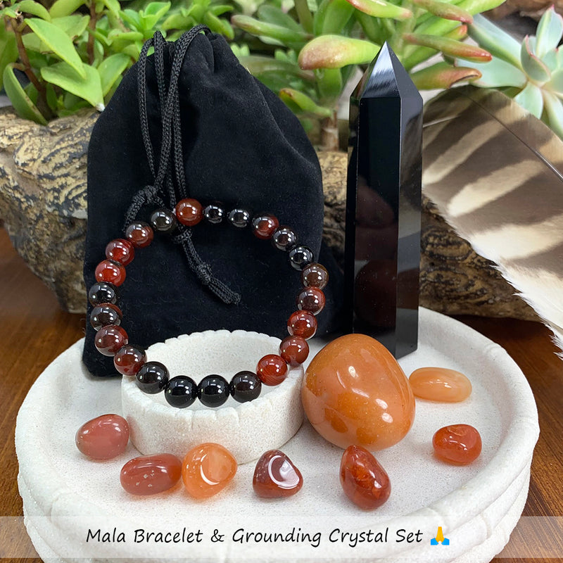 FREE GIVEAWAY! Obsidian Ground Crystal Set and Mala (Just Pay Cost of Shipping)