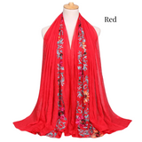 Boho Blossom Embroirdered Scarf