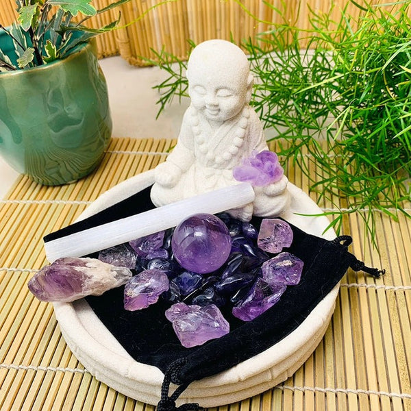 PRIZE WINNER! Amethyst Crystal Serenity Pouch Set