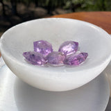 Amethyst, heilige Geometrie, facettierter Kristall