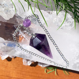 Amethyst Macramé Pendant Necklace