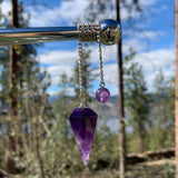 Amethyst Macramé Pendant Necklace