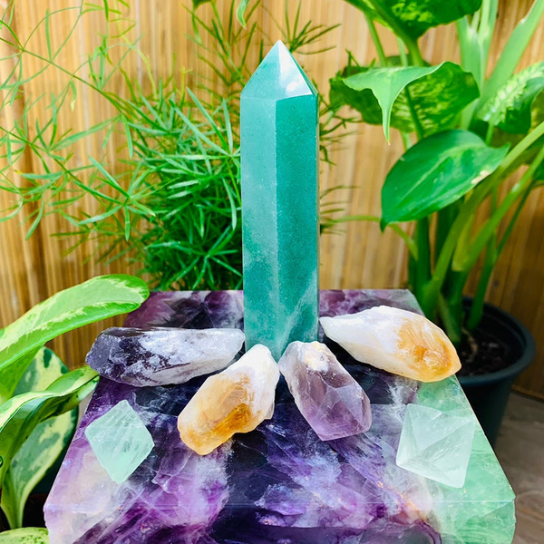 GRATIS GIVEAWAY! Aventurine Luck Crystal Kit (7 stykker) - (betal bare forsendelsesomkostninger)