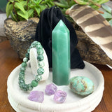 PRIZE WINNER! Aventurine Prosperity Set + Mala Bracelet