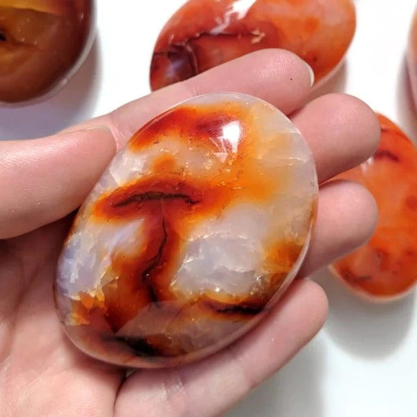 GRATIS WINACTIE! Carnelian Palmstone - (Betaal alleen de verzendkosten)