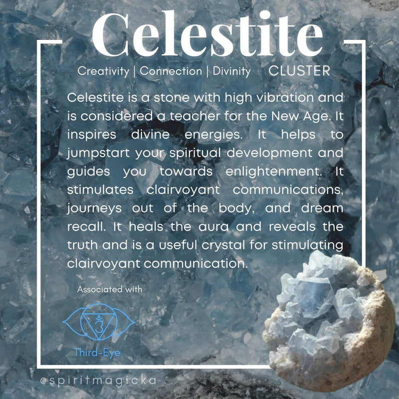 Celestite Geode Cluster – Spirit Magicka