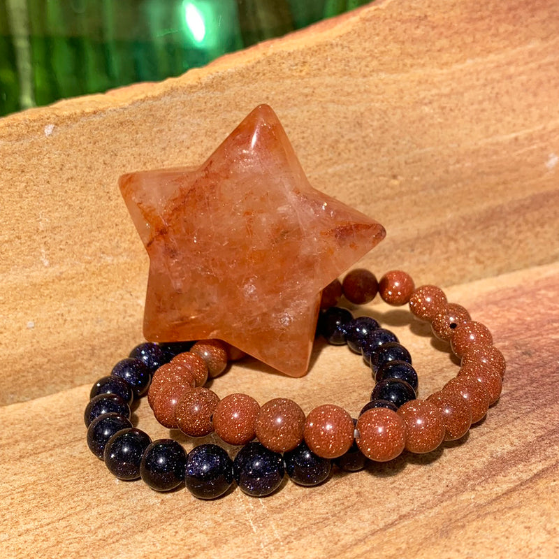 Fire Quartz Crystal Star+ Mala Bracelets Gift Set