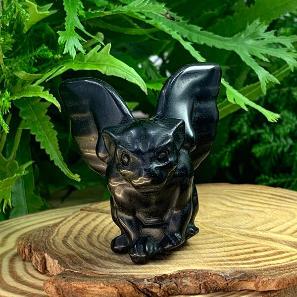 Crystal Animal Spirit Totems: Black Protection Agate Gargoyle