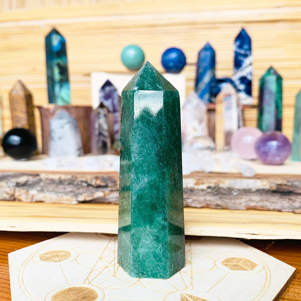 Green Strawberry Quartz Point – Spirit Magicka