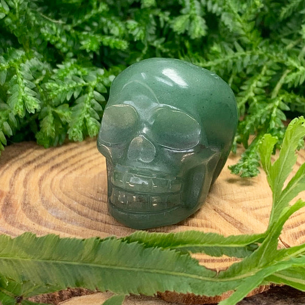 Crystal Spirit Totems: Green Quartz Skull