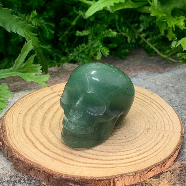 Crystal Spirit Totems: Green Quartz Skull