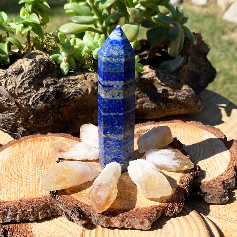 FREE GIVEAWAY! Lapis Lazuli & Natural 8 PC Citrine Shards (Just Pay Cost of Shipping)