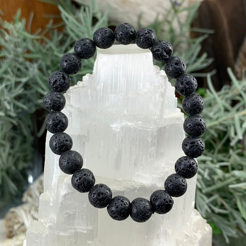 GRATIS GIVEAWAY! Mala Black Lava armbånd af jording og styrke - (betal bare forsendelsesomkostninger)