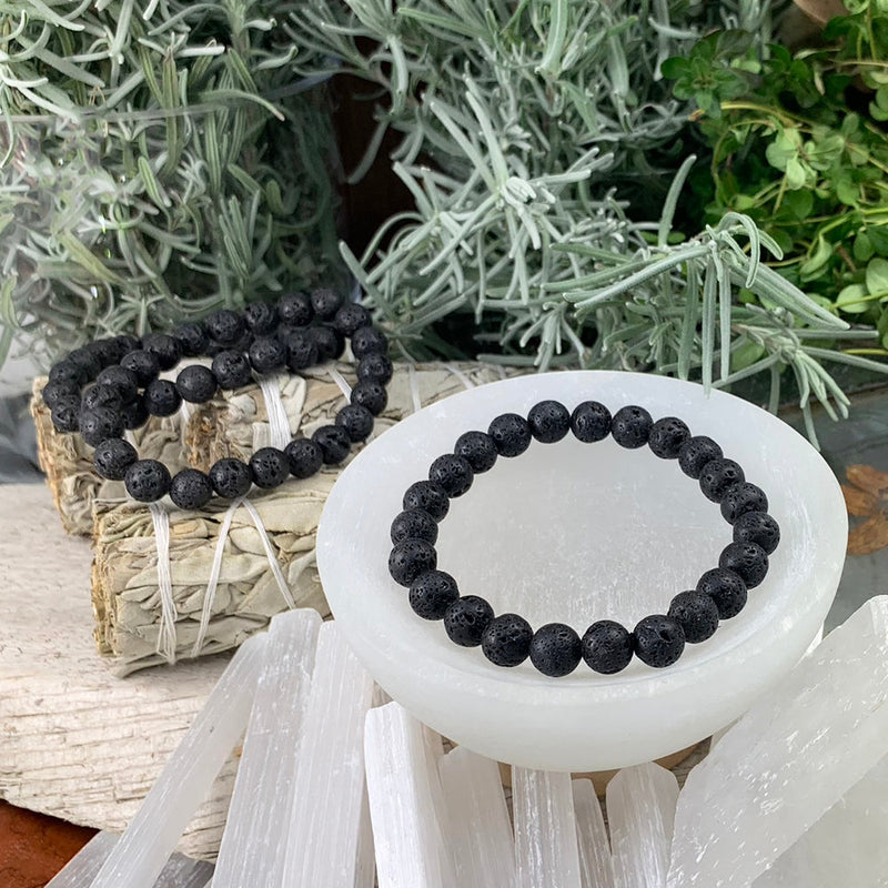 GRATIS GIVEAWAY! Mala Black Lava Armbånd med jording og styrke - (Bare betal fraktkostnaden)