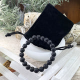 OFERTA GRATUITA! Pulseira Mala Black Lava de aterramento e força - (basta pagar o custo do frete)