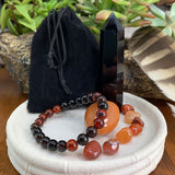 Conjunto de pulseira Mala e cristal de aterramento 🙏