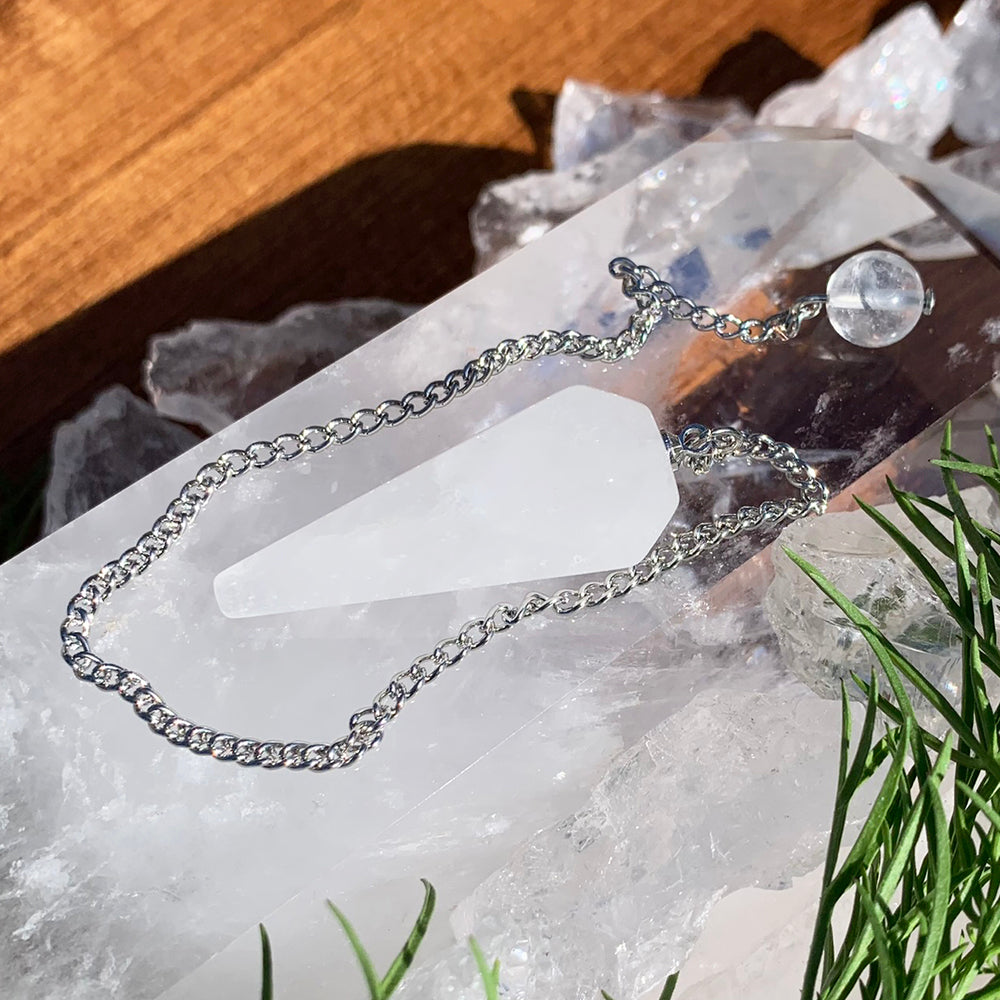 White Quartz Crystal Pendulum – Spirit Magicka