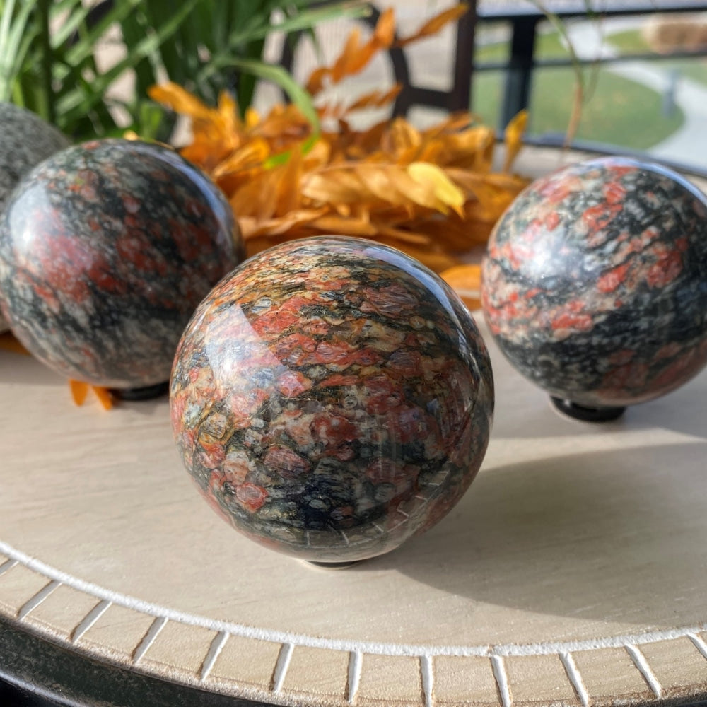 Red Granite Sphere – Spirit Magicka