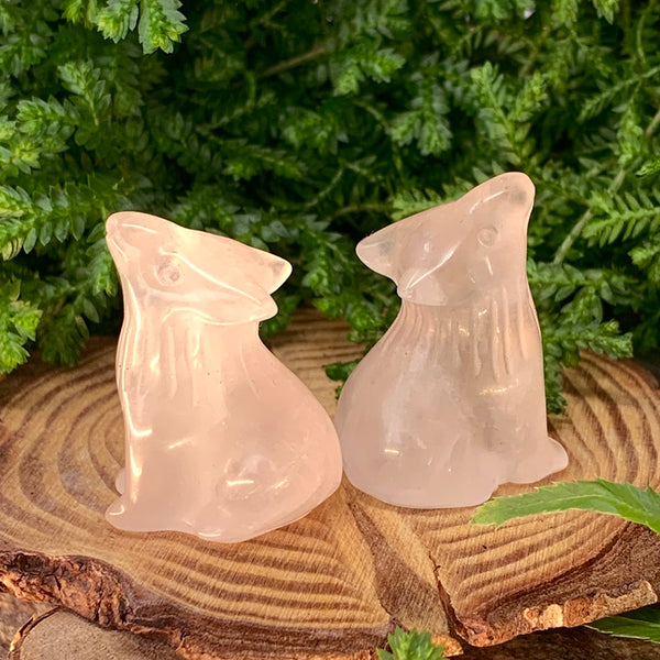 Crystal Animal Spirit Totems: Rose Quartz Wolf