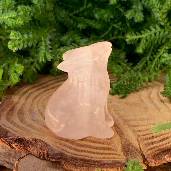 Crystal Animal Spirit Totems: Rose Quartz Wolf